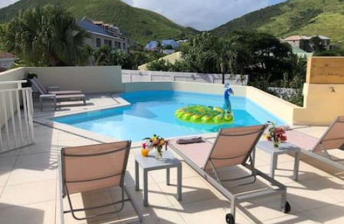 Cul de Sac Casa | Beautiful suite S9 pool sea view Pinel Island