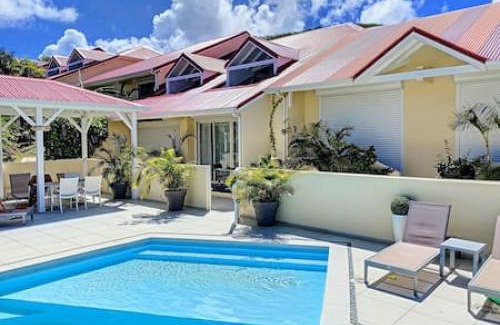 Cul de Sac Casa | Beautiful suite S10 pool sea view Pinel Island