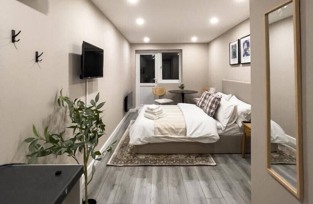 Private double bedroom with bathroom and amenities