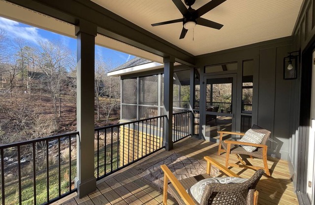 Private wooded setting overlooking a beautiful stream, 10 miles from downtown