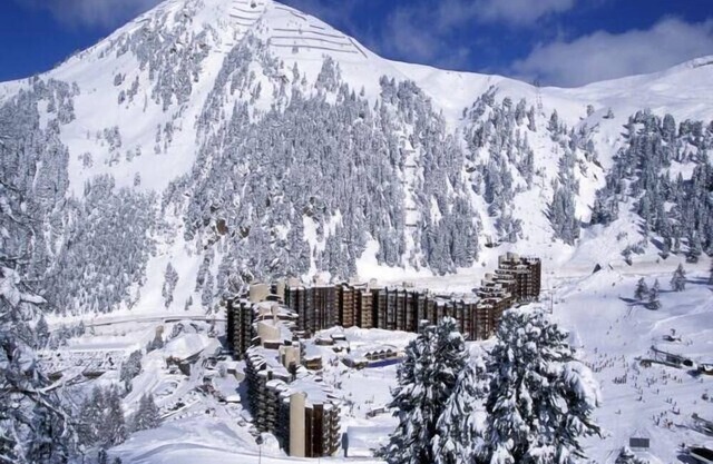 100m from resort center, 5th floor, balcony, tv, ski locker, 35m², La Plagne
