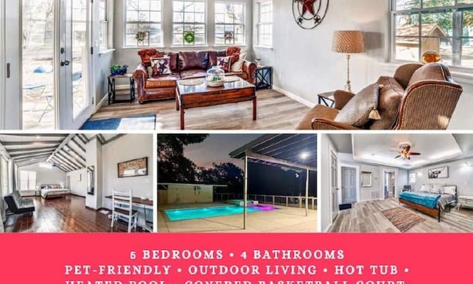 Johnson City Casa | Wine country Compound! Sleeps 15 with Pool & Club House