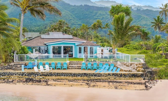 Kahuku Casa | Jewel of Hawaii:Beachfront Estate w/Pvt Beach🏖️Snrkl Reef,JurassicPark FilmSite