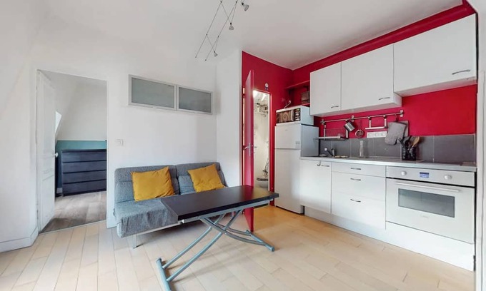 Riquet Stalingrad Apartamento | Bright and quiet 27m²- near Canal de l'Ourcq