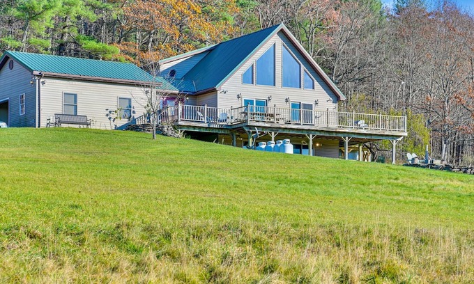 Oak Hill Casa | Charming New York Chalet w/ Hot Tub & Game Room!