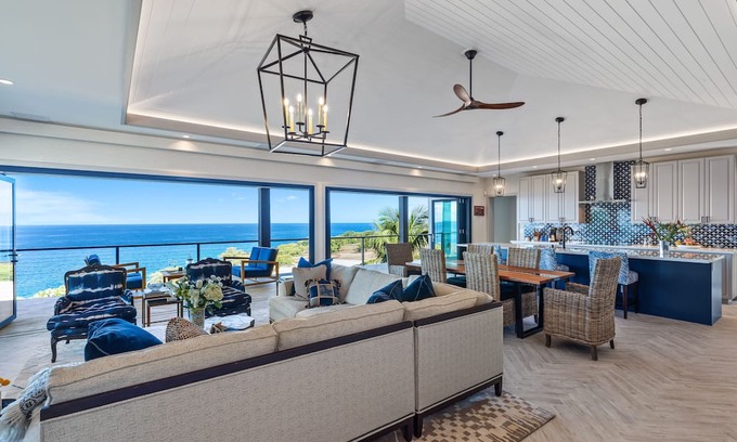Kamuela Casa | Brand New Oceanfront Home - Enjoy Fabulous Sunsets & Whale Watching!