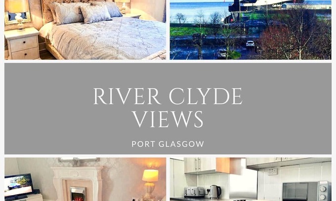 Port Glasgow Apartamento | RIVER CLYDE VIEWS - PRIVATE APT, SWIMMING POOL, FITNESS GYM, SAUNA, STEAM ROOM.