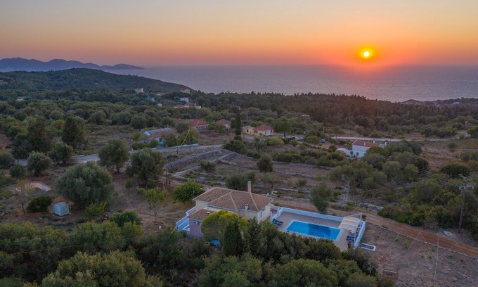 Markoulata Villa | Spyros Villa near Fiskardo, Private Pool Overflow 4x8m, panoramic sea view