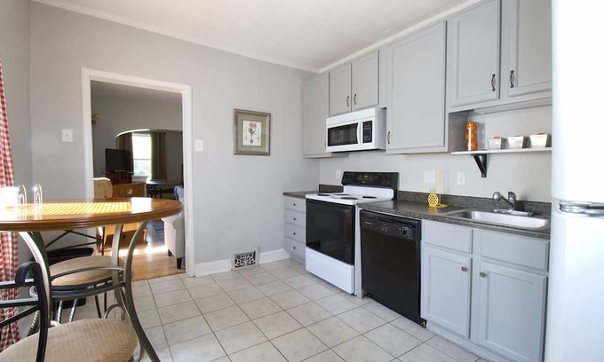 St. Louis Apartamento | Charming Urban Cozy Retreat with a fireplace and backyard garden. Pet/Friendly!