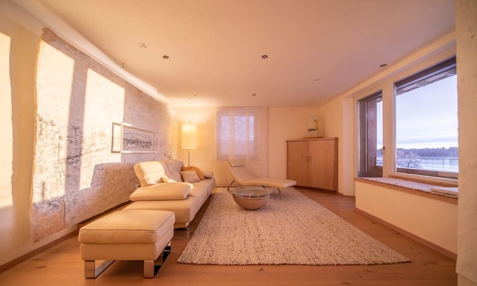 Pelham Apartamento | Apartment 'Ferienwohnung Weitblick' with Lake View, Shared Garden and Wi-Fi