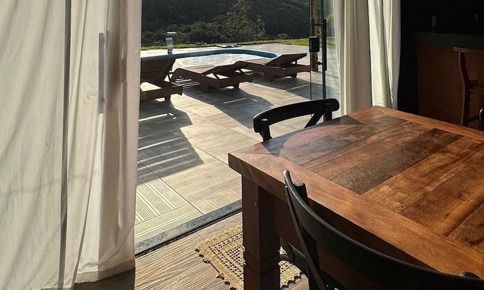 Palhoca Cabina | Chácara Pagará com Jacuzzi e Piscina