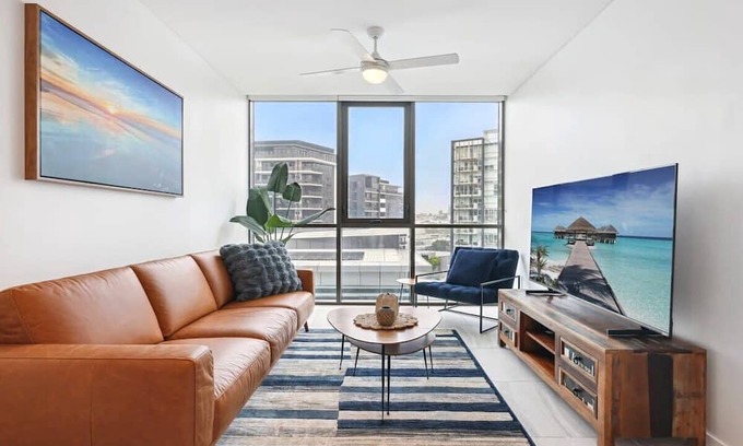 Newstead Apartamento | Stylish 2-Bed with Rooftop BBQ, Pool & Gym