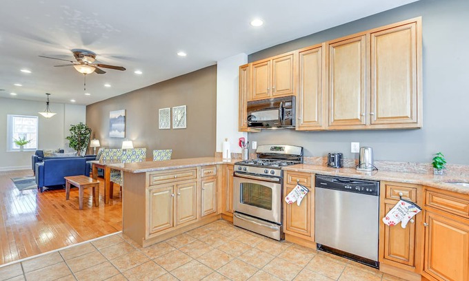 Hopkins Bayview Casa | Bright Townhome: Walk to Johns Hopkins Bayview!