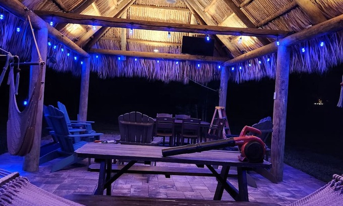 Indian River Estates Cabaña | Cozy Waterfront Cottage w/ hot tub, dock & tiki