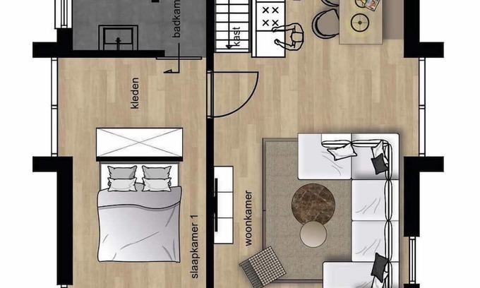 Municipality of Ede Casa | The pleasant Forest Villas are suitable for up to eight persons and have four bedrooms with en-suite bathrooms including a toilet and one separate toilet. The rooms are divided over two floors.