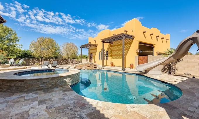 Chandler Heights Citrus Casa | Queen Creek Oasis w/ Pool and Spa and 3 Bedrooms!