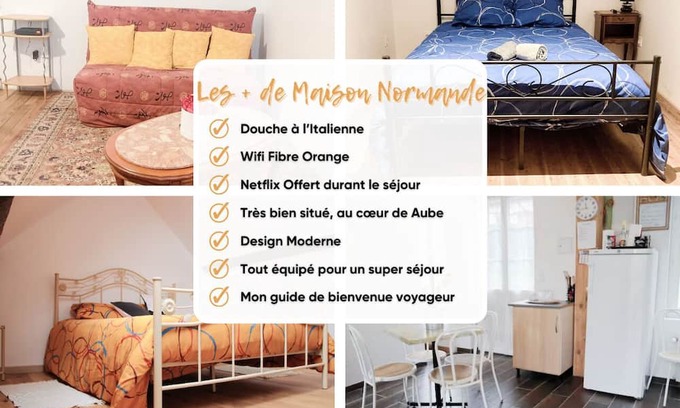 Rai Casa | Maison Normande Wifi Jardin Parking 7 Pers + 1 Bébé