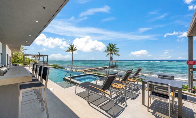 Bodden Town Villa | Evolution: Luxe Single-level Villa w/Private Pool, Jacuzzi, Dock