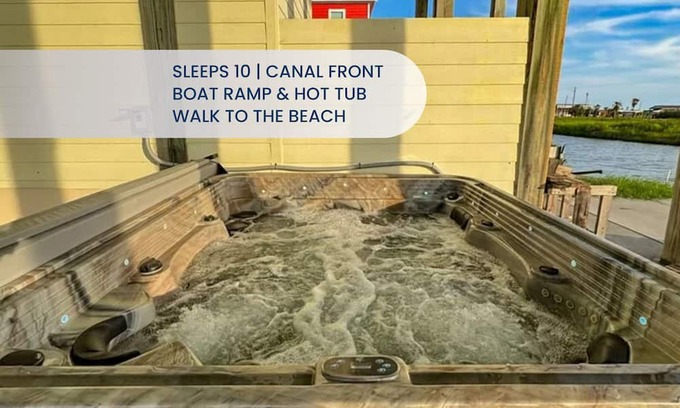 Port Bolivar Casa | Gilchrist 3BR | Hot Tub, Boat Ramp & Canal/Bay/Beach Views!