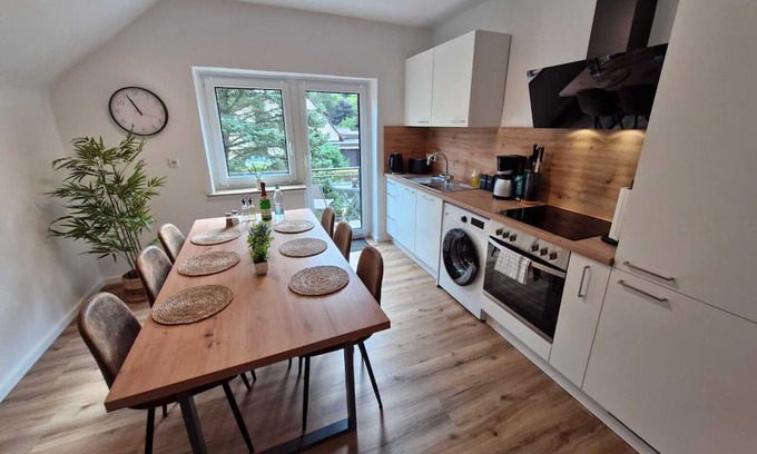 Verden Apartamento | AllerGrün apartment, balcony with a view of nature