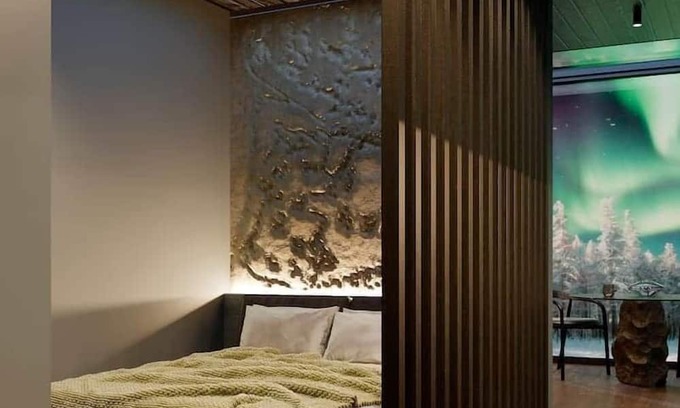 Inari Chalet De Esquí | Lodge Arctic - sauna, glass roof & view of Lake Inari