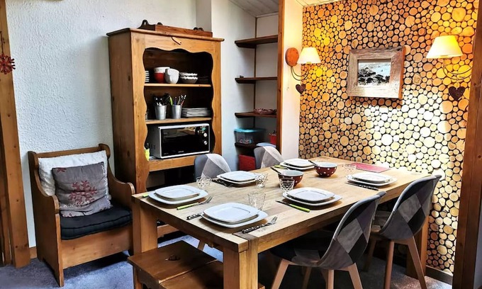 Les Avanchers-Valmorel Apartamento | Residence Fagot - Le Fagot 15 - Apartment tastefully renovated, close to slopes and shops
