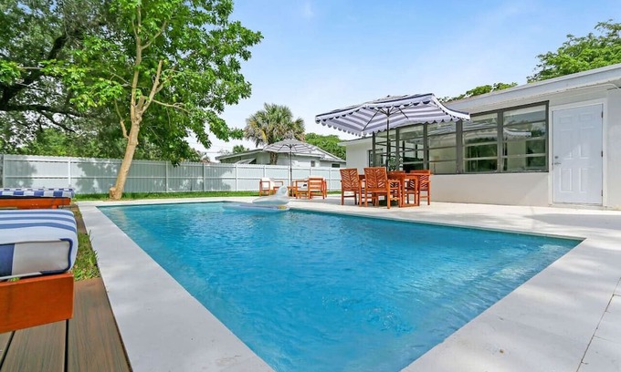 North Miami Casa | Charming 4BR Oasis with Saltwater Pool & Parking