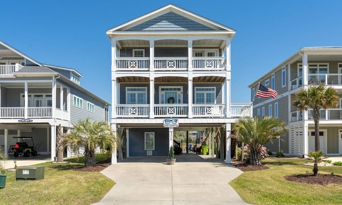 Long Beach Casa | Ocean Views, Large Decks, Dog Friendly, Fenced Yard, Screened in Porch, Fire Pit