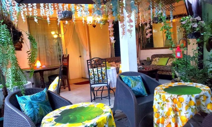 San Salvador Villa | Garden-View Double Room A/C, Private Bath & Terrace Access